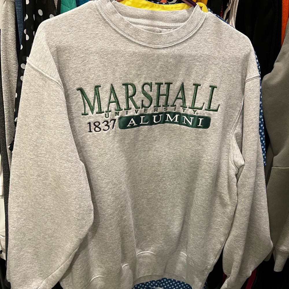 Marshall University Men’s Jansport Alumni Gray/Grey Sweater Size Medium